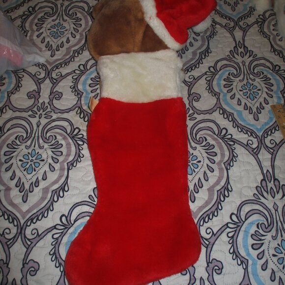 Vintage Plush Soft Teddy Bear Christmas Stocking Smithy - Picture 5 of 6